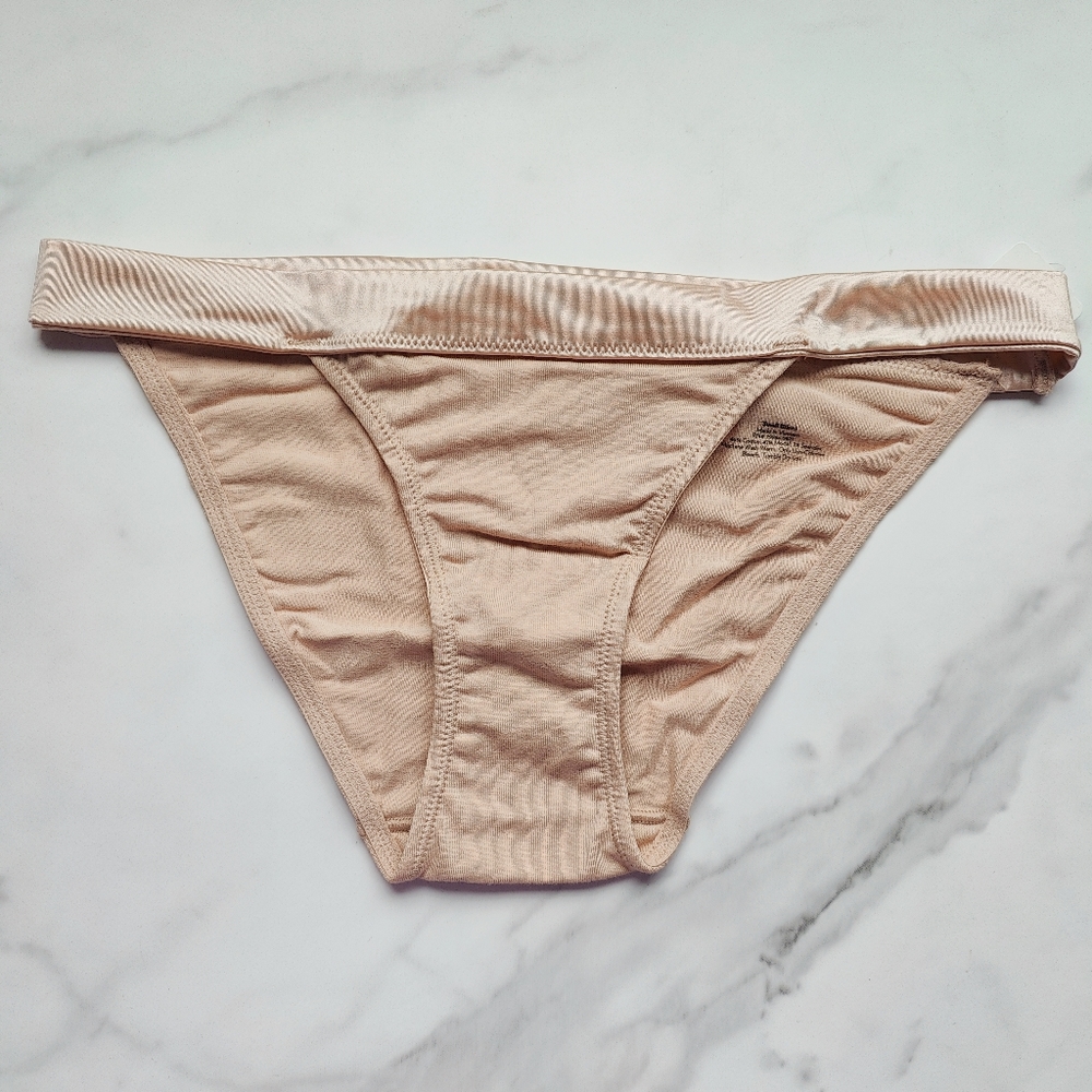 NWT SOMA TELLTALE THE DREAMER BIKINI PANTY IN PEEKABOO LIGHT NUDE SIZE EXTRA LAR